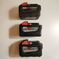 Milwaukee m18 9ah Lithium battery tool packs