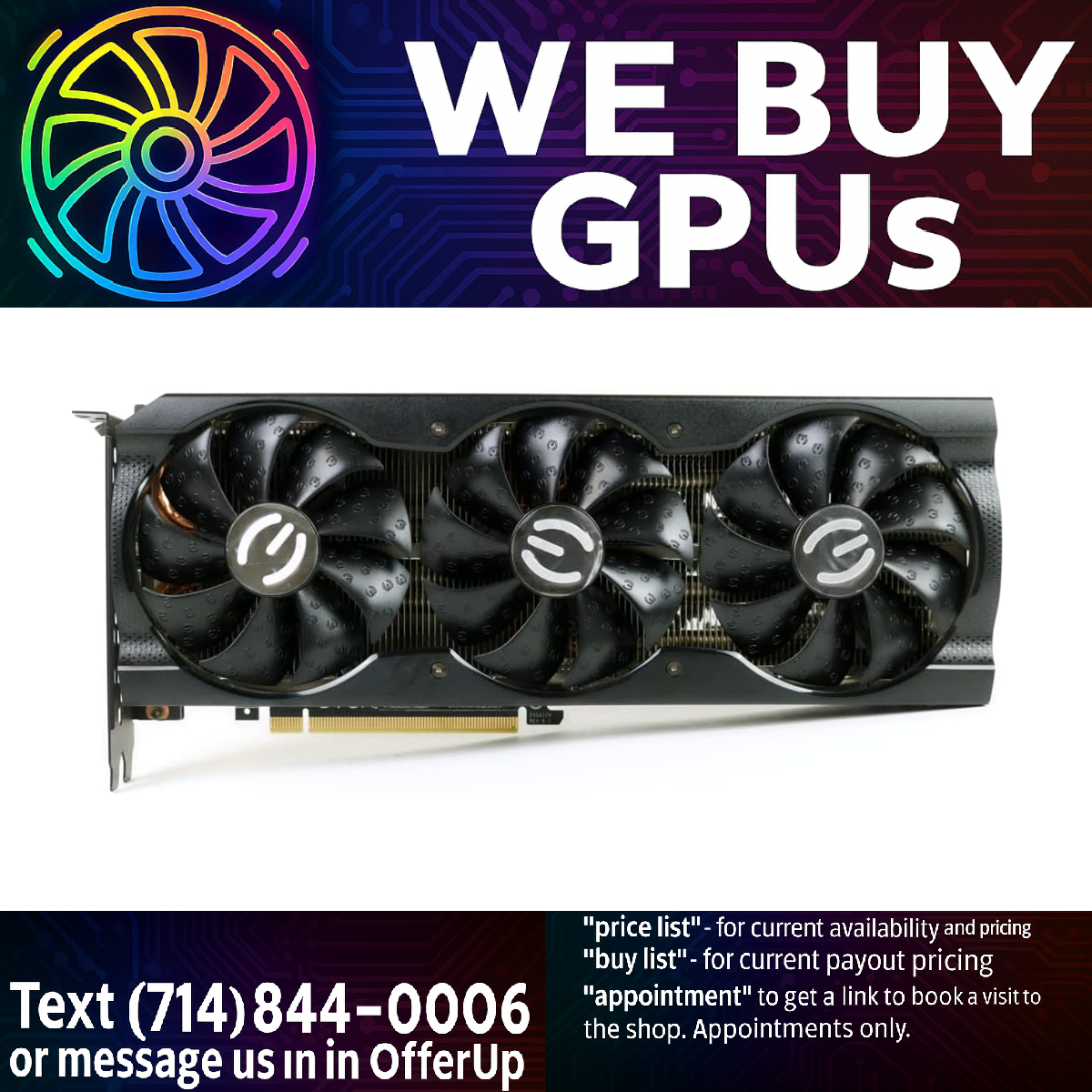 EVGA RTX 3070 XC3 ULTRA LHR - Professionally Refurbished - 3 Month Warranty - Local Business - Fixed Price