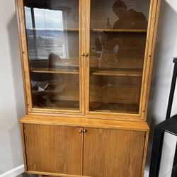 Oak Hutch Cabinet 
