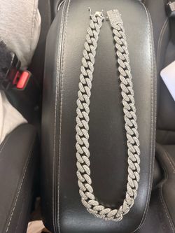 14K gold plated Diamond Cuban chain