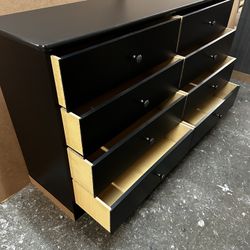 New Black 8 Drawer Dresser