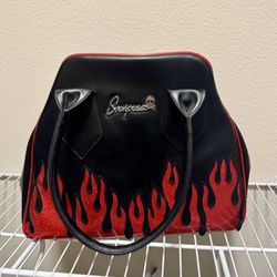 Sourpuss “Up In Flames” Rumbler Purse