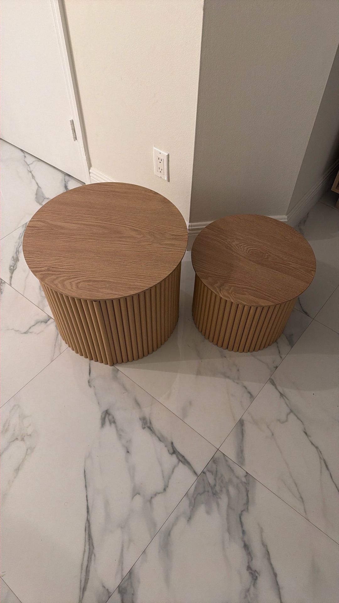Wood Nesting Coffee Tables (set of 2)