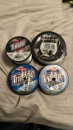 FISHING LINE 1 bc spider wire 50lb test 125~yds, Triline 12lb test big game and 12lb triline 300yds