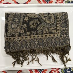 New | Deep Oak Brown Pashmina Shawl