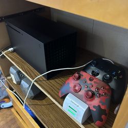 Xbox Series X And 2 Controllers With Batteries