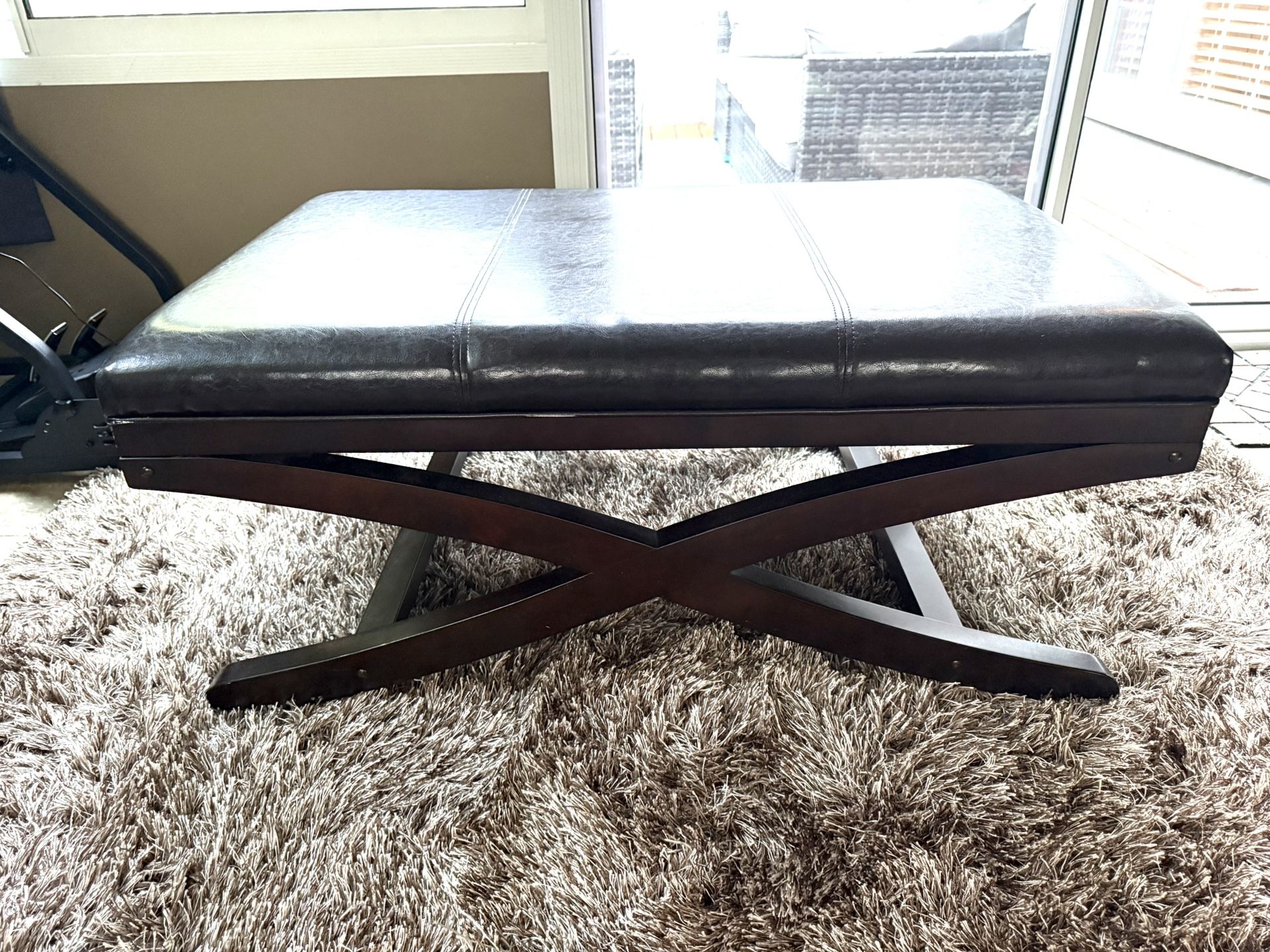 Leather Ottoman