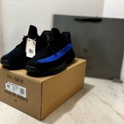 Adidas Yeezy Boost 350 Size 10 Black Blue Brand New In Box 