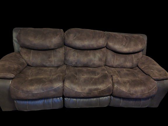 Old Brown Recliner Couch