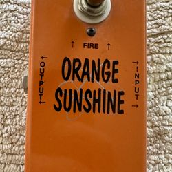 Vintage Technology Orange Sunshine Overdrive Fuzz Booster Pedal Guitar 