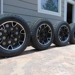 Black & Machined 20X9 Rims 275 60 20 Laufenn All Terrain Tires 6X135 