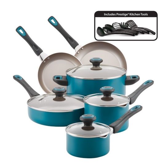 Neuvo / New Farberware 16 Piece High Performance Nonstick Pots And Pans  Cookware Set Teal for Sale in Pomona, CA - OfferUp