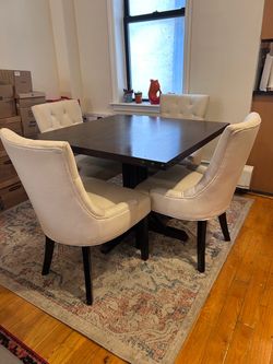 Dinning Table + 4 Upholstered Chairs