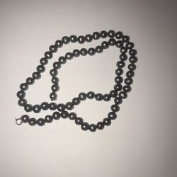 Black Freshwater Pearls  Necklace 