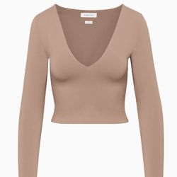 BABATON Aritzia contour v neck longsleeve