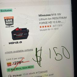 Used Milwaukee M18 HD12 .0