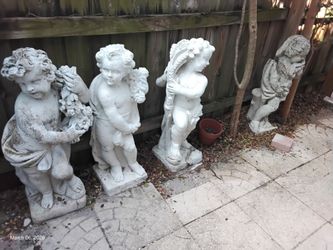 VINTAGE CONCRETE GARDEN STATUES