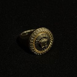 Authentic Versace Gold Medusa Ring - Rare Vintage Luxury