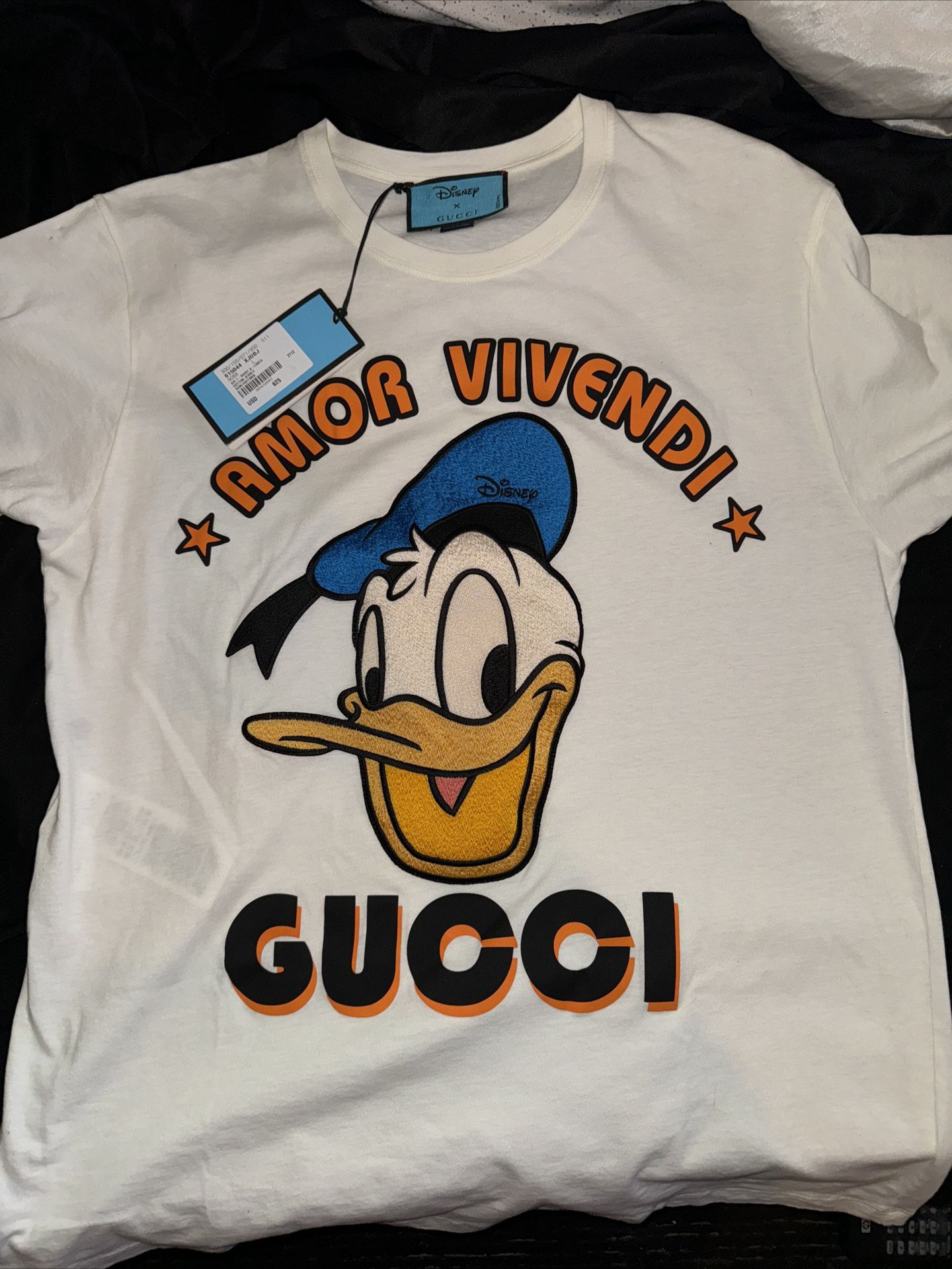 NWT AUTHENTIC GUCCI x Disney Donald Duck T Shirt Size L ORIGINAL BOX AND BAG