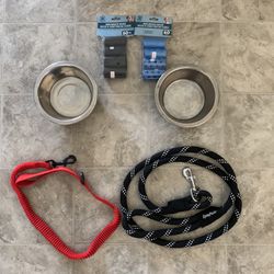 Dog/puppy Leashes Bowls And Potty Bags