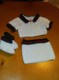 Handmade crochet baby girl