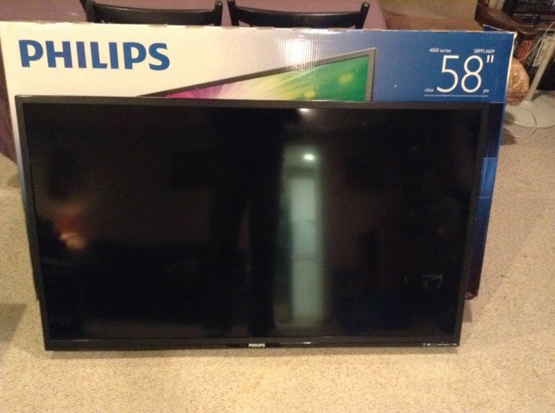 Philips 58" HD LED-LCD Smart Tv - Needs screen replaced - ( Considering a reasonable cash offer )