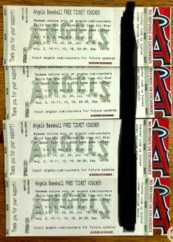 4 Angels Baseball Ticket Vouchers – 2026 Games ⚾️