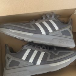 Size 12 Men's - adidas ZX 2K Flux Core FZ4507 Gray Off White Athletic