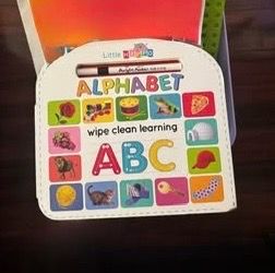 Book - Wipe, Clean. Alphabet board. New, Open Package. Pick Up In Van Nuys
