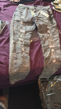 Reason 34x32 jeans grey tone ripped distress jeans