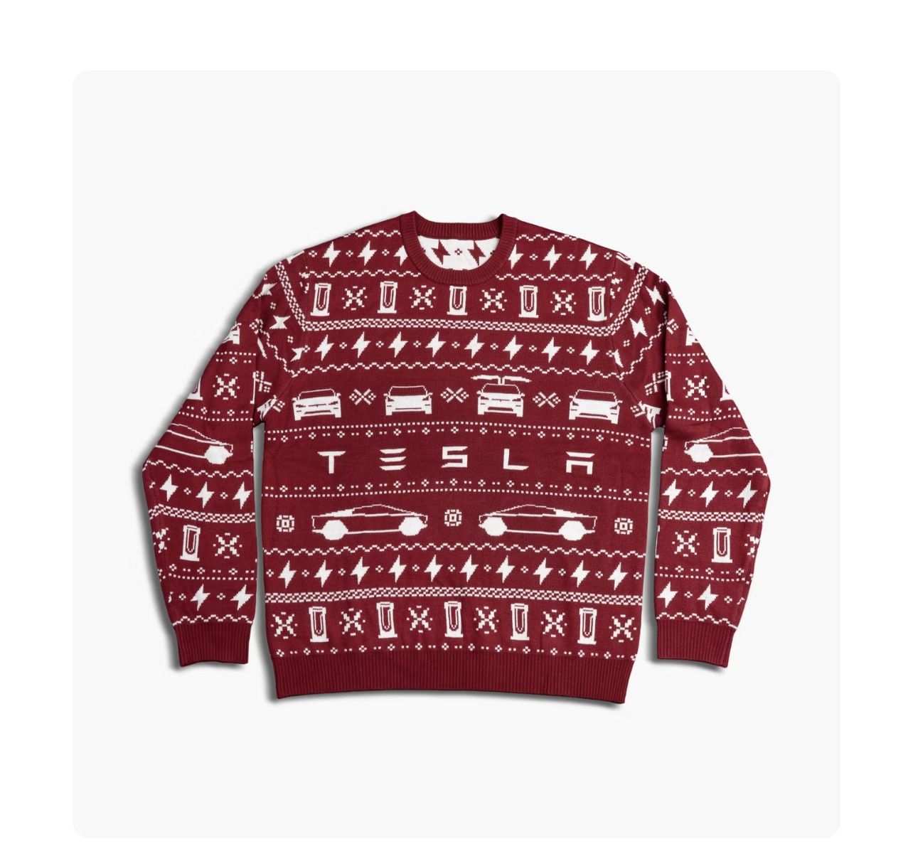New Tesla Christmas Sweater Size S