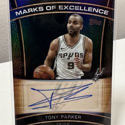 2025-26 NBA Topps Tony Parker Marks Of Excellence Auto 6/10