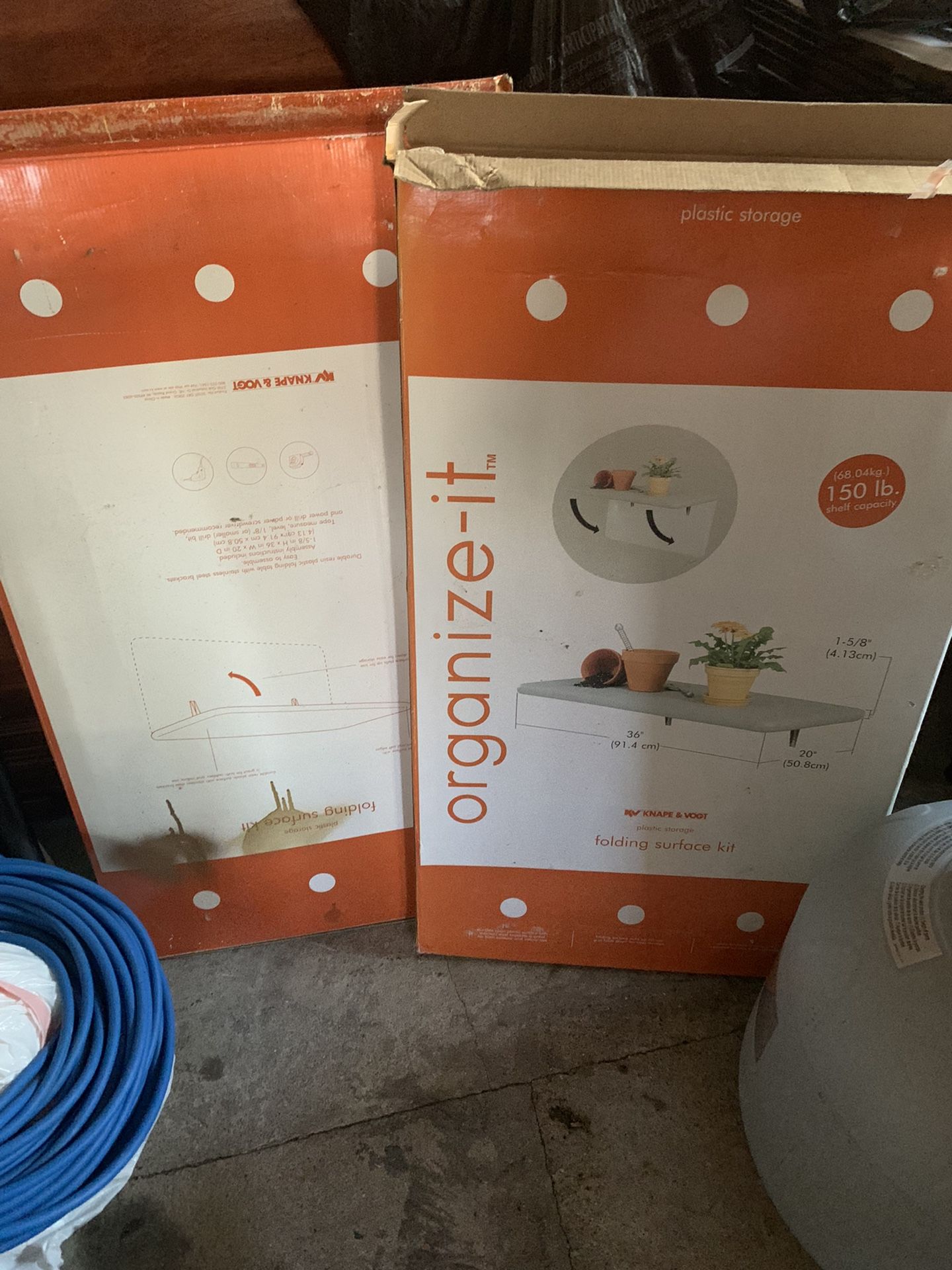 Two Organize-it Plastic Shelf’s