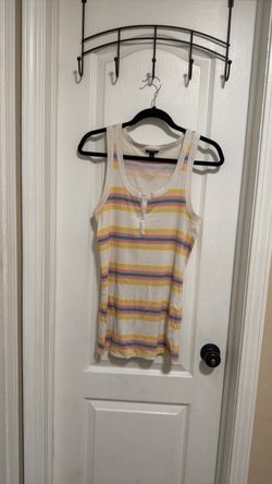 Torrid Striped Henley Tank Top Size 1