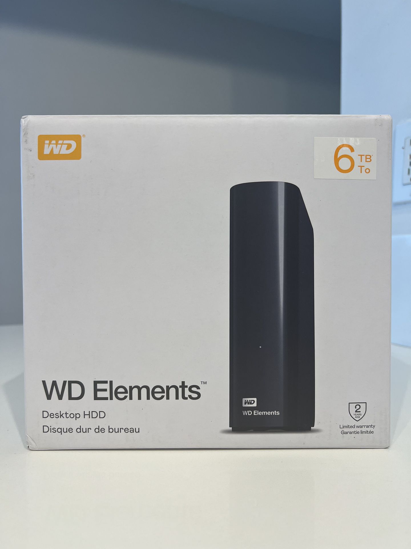 NEW Unopened Box !WD Elements 6 TB Desktop Hard Drive 