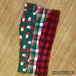 Girls Medium Size 6-8 Pajama Bottoms, Flannel, And Soft Knit LuLaRoe Jammies For Your Families Up Late Just Add Christmas T Shirt