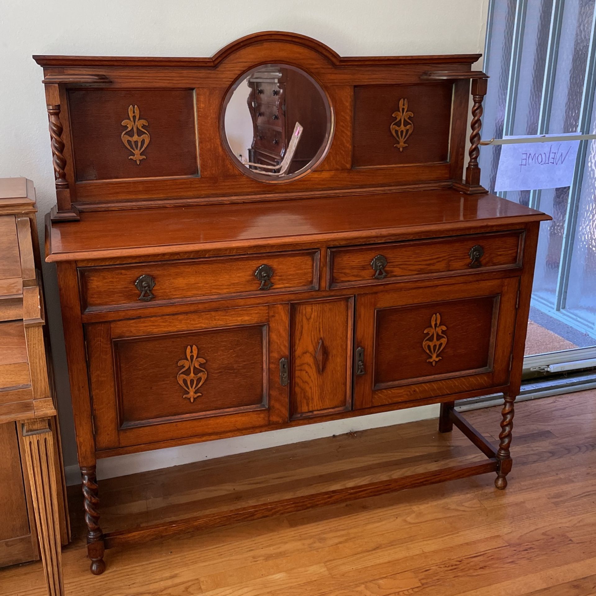 Antique Sideboard/Buffet With Incredible Details