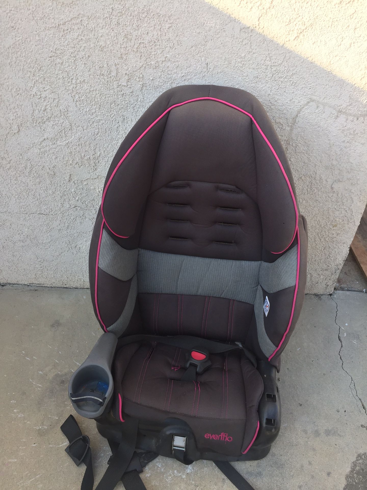 Evenflo toddler car seat booster black pink
