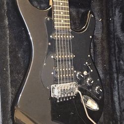 Black Electric Guitar With Case Striker 300ST By Kramer
