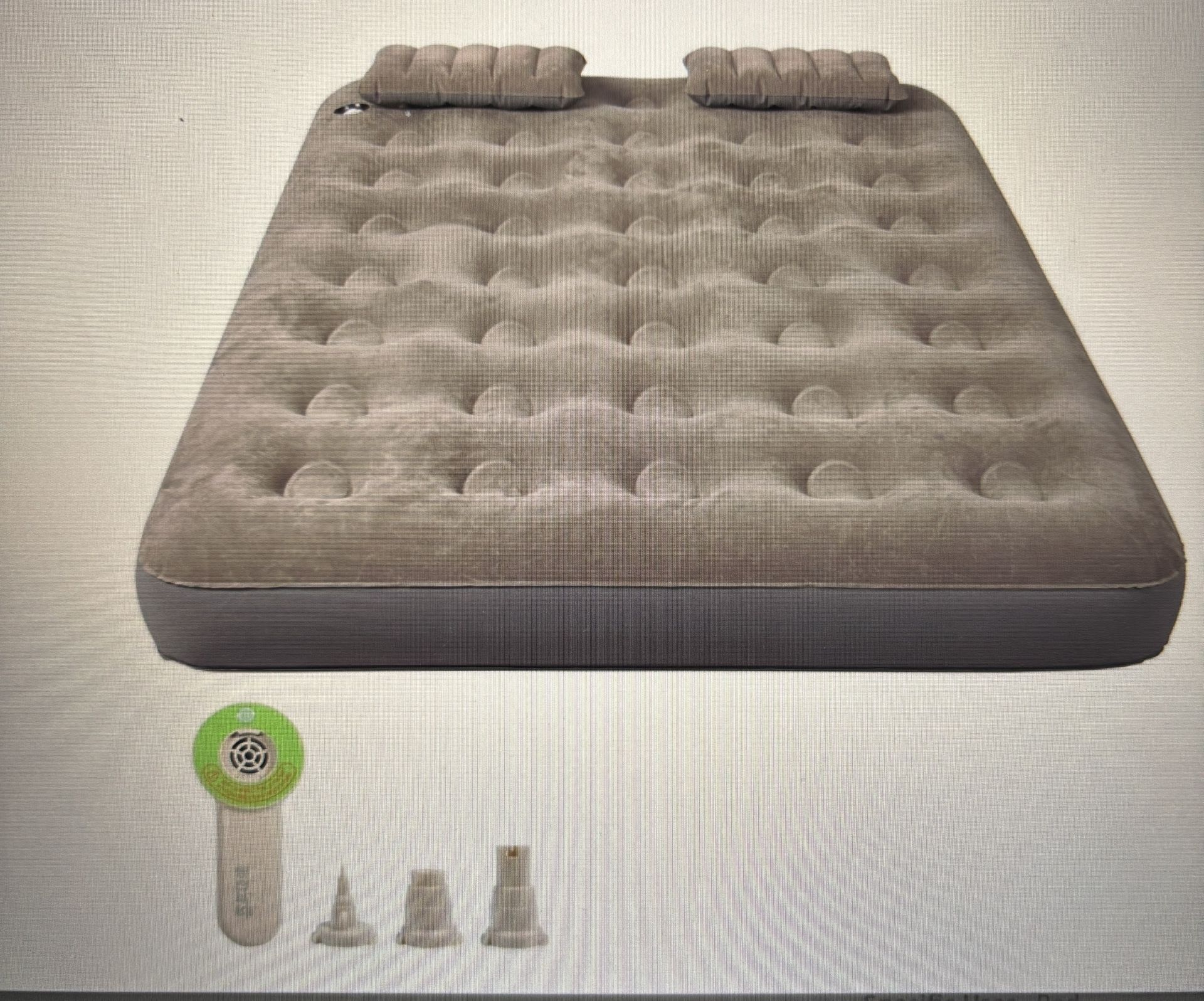 Camping Air Mattress With Pillow Full Size New