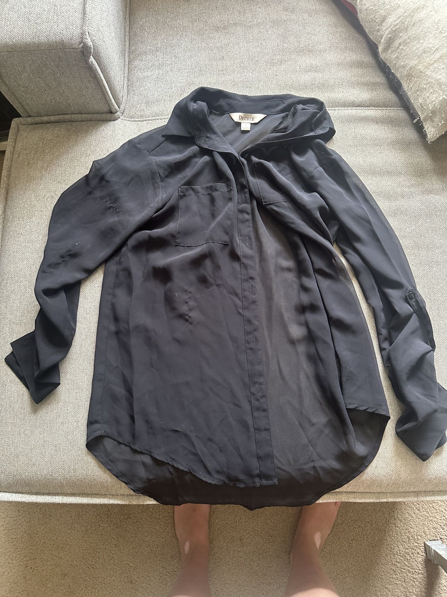 Black Bottom Up Blouse