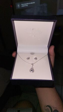 Bob Mackie Teardrop Pendant Matching Earrings 