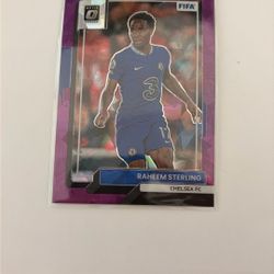 Raheem Sterling 2022-23 #19 Donruss Soccer Optic Purple Ice 35/99 FIFA