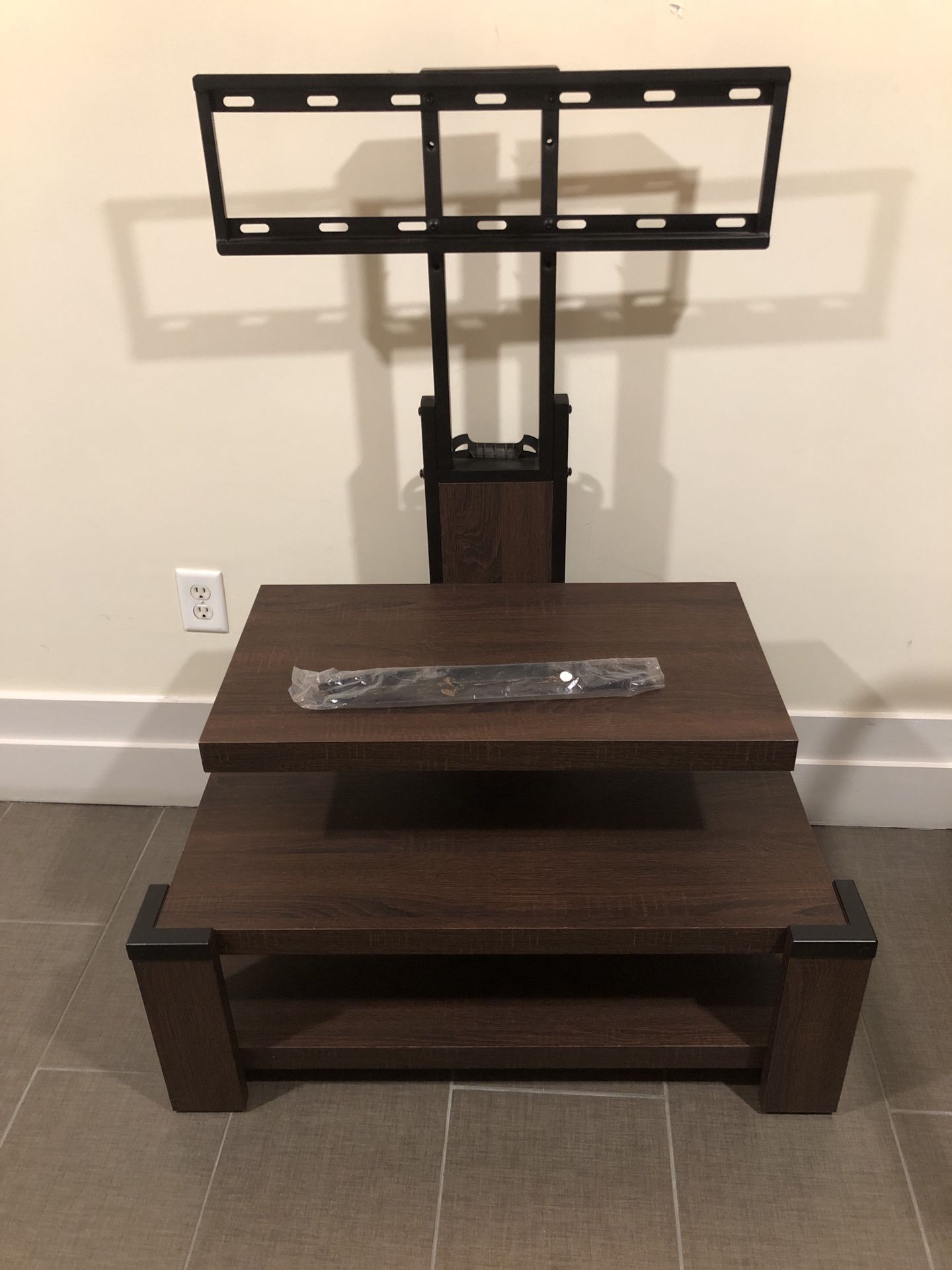 Whalen 3-Shelf Television Stand with Floater Mount for TVs up to 55", Pine