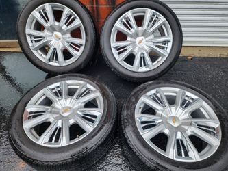 22" CHEVY TAHOE SILVERADO SUBARUBAN WHEELS RIMS TIRES 
