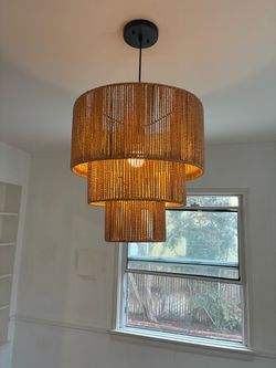 Three-Tier Woven Rope Pendant Light