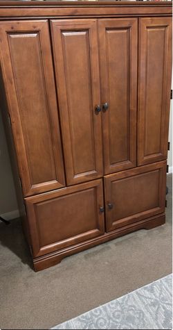 Large Wood Armoire Cabinet