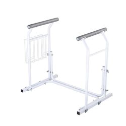 Freestanding Toilet Safety Rail Handrail with Magazine Rack - Health Essentials - Spring Sale