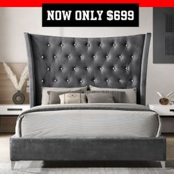 NEW QUEEN BED AND MATTRESS