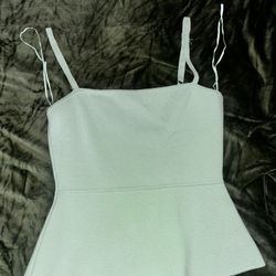 ZARA turquoise light green top
